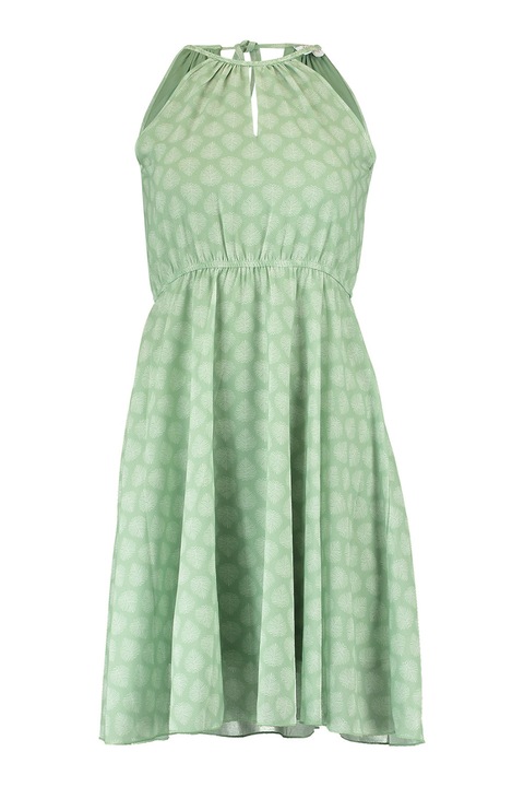 Zabaione, Rochie halter evazata, Verde fistic