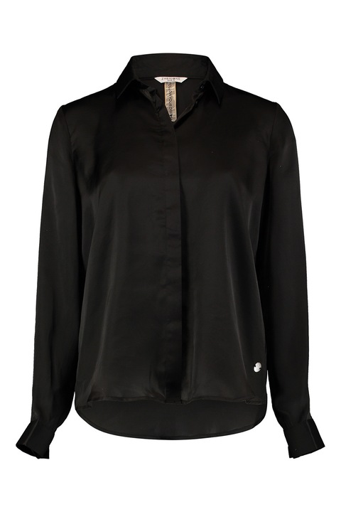 Zabaione, Camasa de satin cu nasturi, Negru