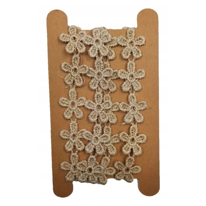 Set de flori din material cappuccino, Luka, 39 bucati, 90cm x 2cm