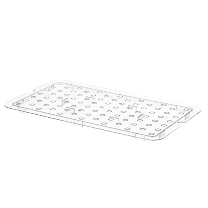 GN 1/6 edény leeresztő betét, Hendi, átlátszó polikarbonát, 172x162mm, szett