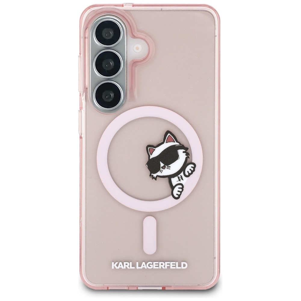 Husă premium Karl Lagerfeld pentru Samsung Galaxy S26, roz, compatibilă MagSafe, policarbonatxTPU