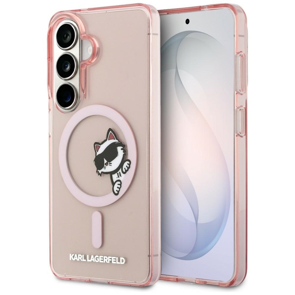 Husă premium Karl Lagerfeld pentru Samsung Galaxy S26, roz, compatibilă MagSafe, policarbonatxTPU
