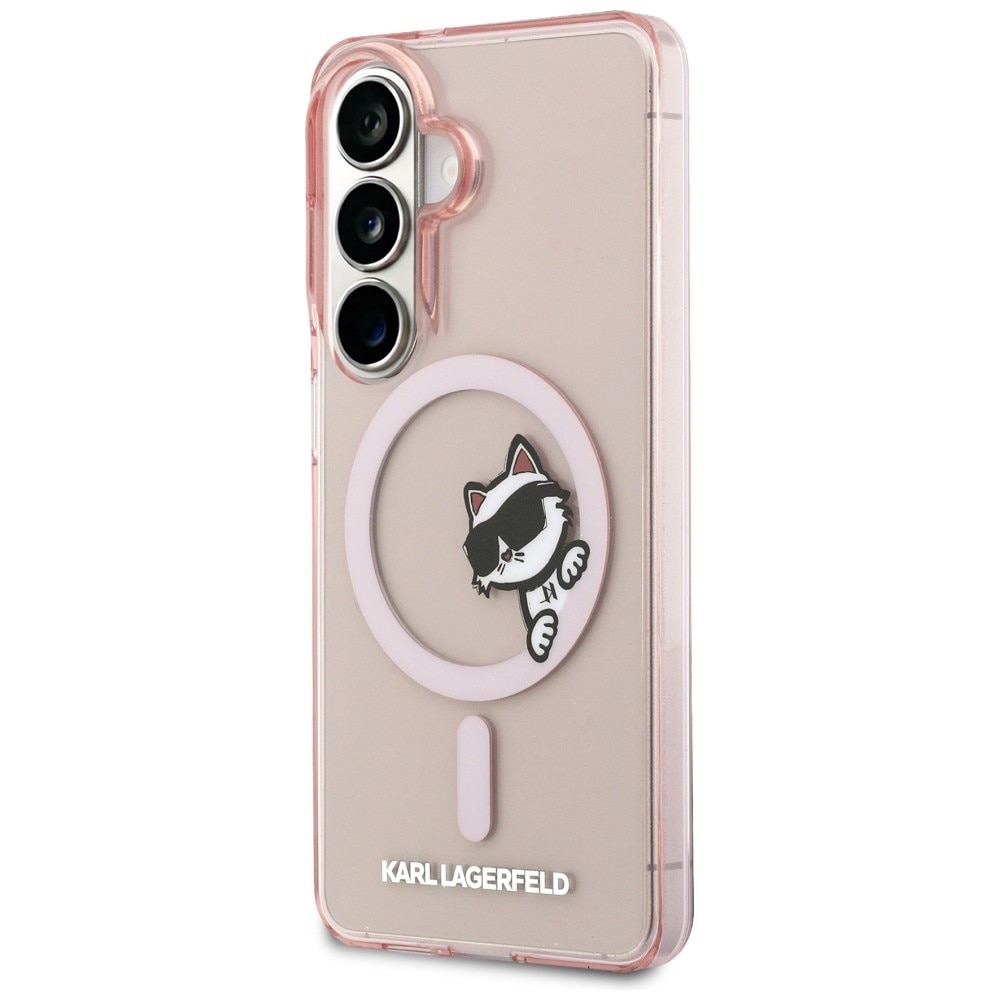 Husă premium Karl Lagerfeld pentru Samsung Galaxy S26, roz, compatibilă MagSafe, policarbonatxTPU