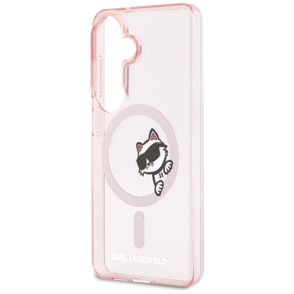 Husă premium Karl Lagerfeld pentru Samsung Galaxy S26, roz, compatibilă MagSafe, policarbonatxTPU