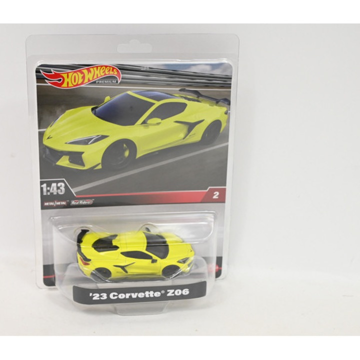 Autómodell 1:43 Corvette Z06, Hot Wheels Premium, autentikus részletek, változatos színek