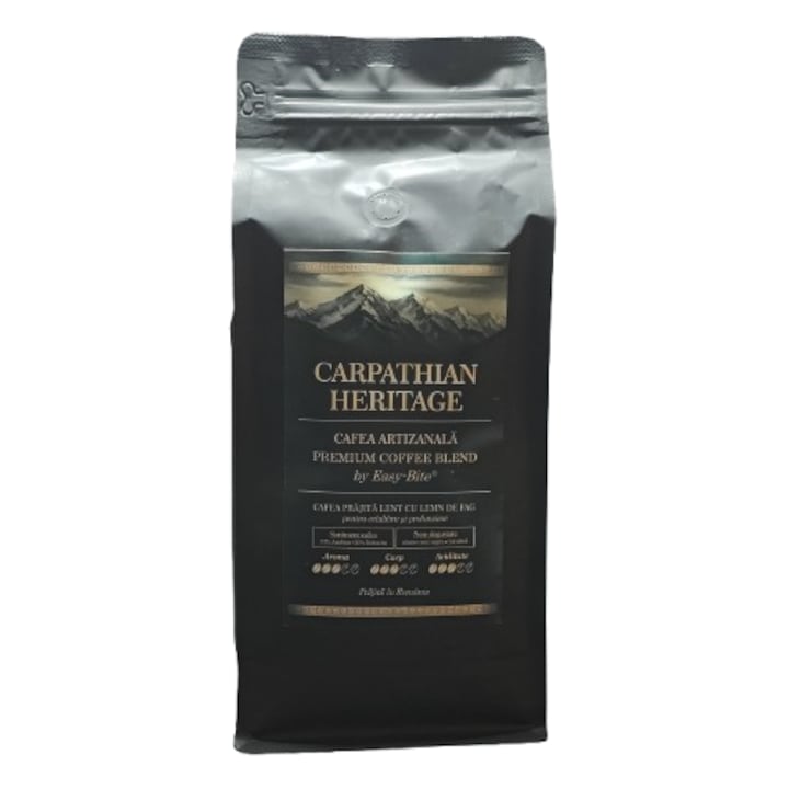 Cafea boabe artizanala 1 kg Carpathian Heritage Blend, 70% Arabica / 30% Robusta, prajire medie, ambalaj resigilabil