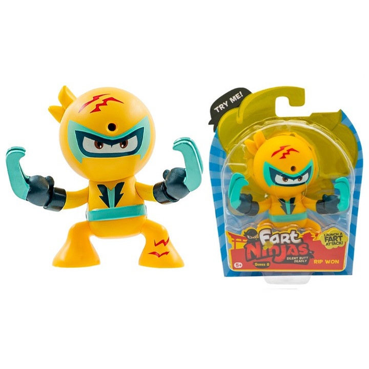 Фигурка Пръцкащо Нинджа със звук, 10 звука, многоцветна