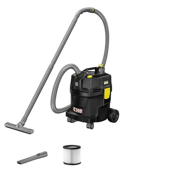 Aspirator umed/uscat Karcher NT 22/1 Ap L Go!Further, 22l, negru, cu 10 saci de filtru, 5.7kg