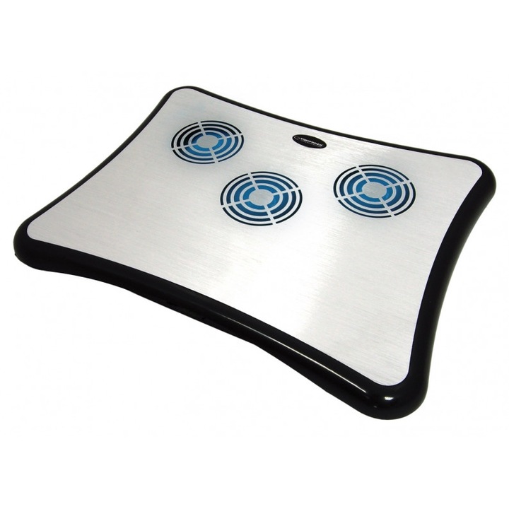 Suport racire notebook Luka Breeze, 15.6'', aluminiu, 3 ventilatoare, hub USB 2.0