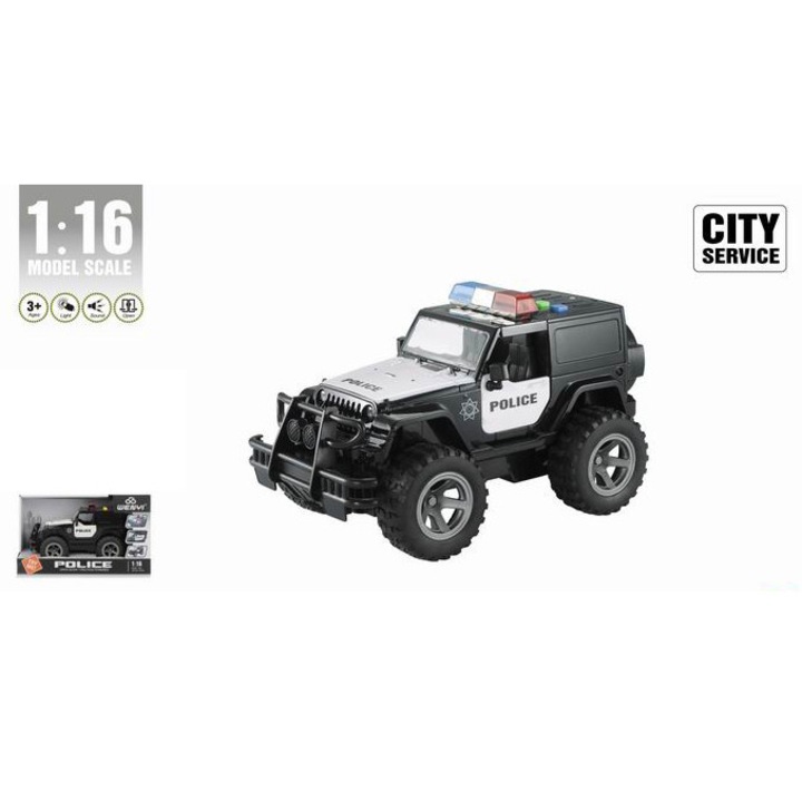 Motoros kisautó 1:16, Police0662, többszínű