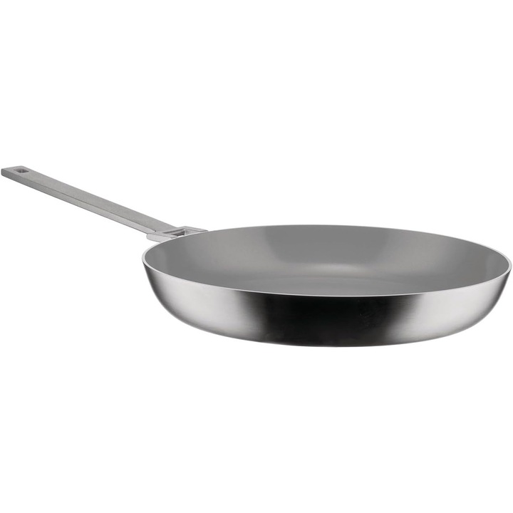 Tigaie Alessi Convivio 28 cm, Otel inoxidabil, Antiaderenta, Compatibil cu inductie