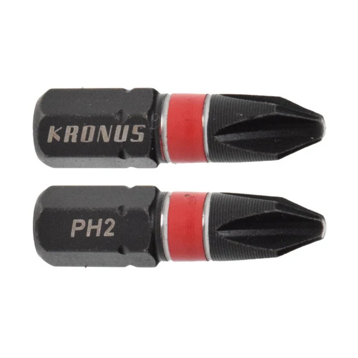 Kronus 2 db ütvecsavarozó bit, Phillips profil, PH2, 25 mm