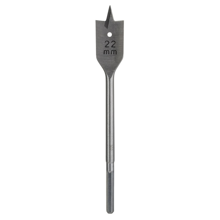 Burghiu plat pentru lemn, Bosch, 22mm, 110mm lungime activă, 160mm lungime totală