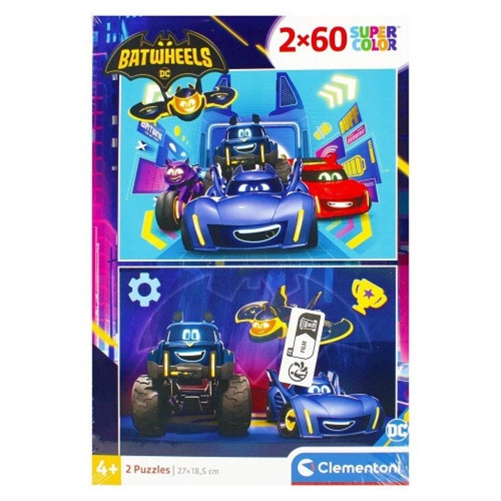 Puzzle HotWheels 2x60, többszínű