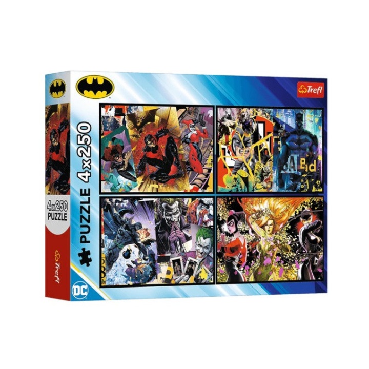 Puzzle Batman 4x250 darabos készlet