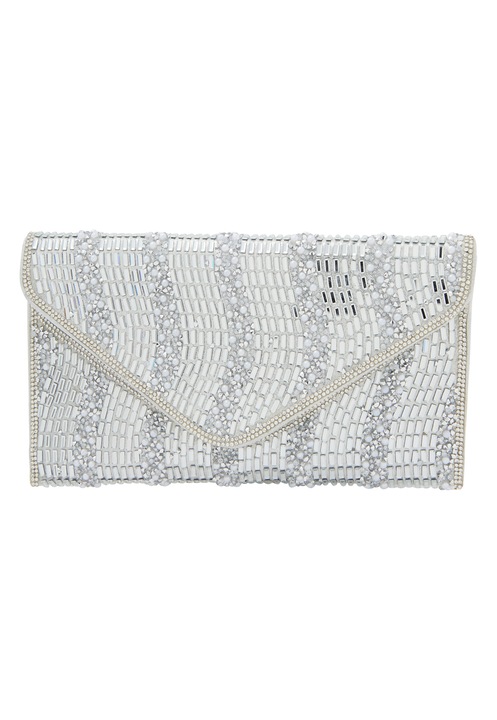 Női válltáska, Joella, gyémánt mintás, ezüst, one size