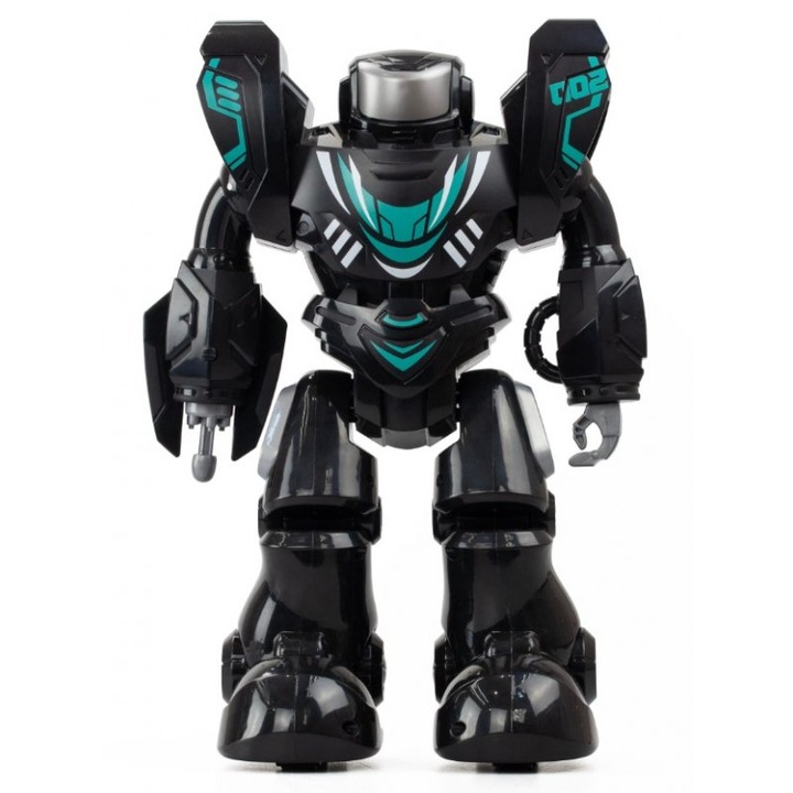 Робот играчка Robo Blast One, полет с ракети, дистанционно управление, черен, пълен комплект