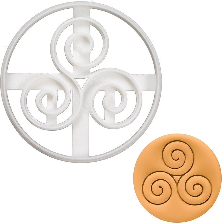 Taietor Fursecuri, bakerlogy, Triskelion, 7.8x7.8cm, rezistent, usor de curatat, 1 Bucata