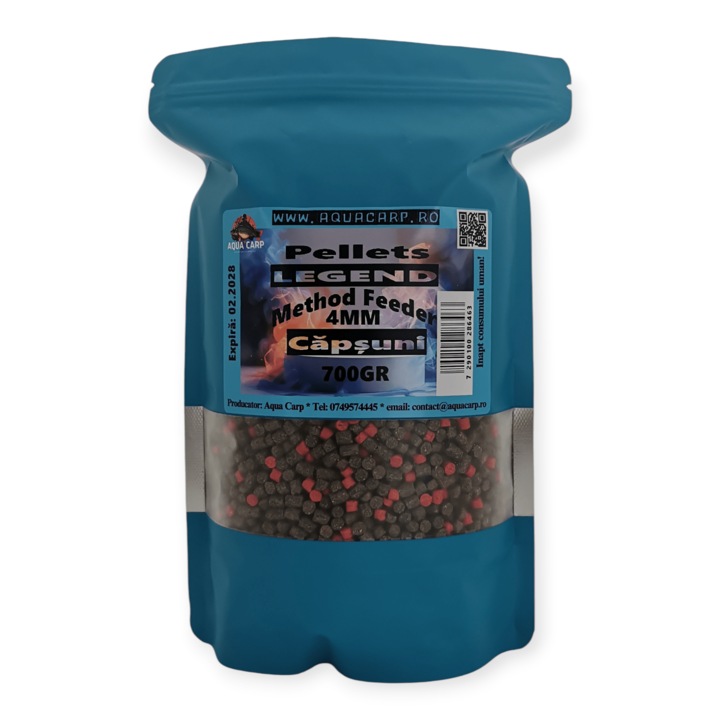 Pelete 4mm AquaCarp LEGEND Method Feeder Capsuni 700GR