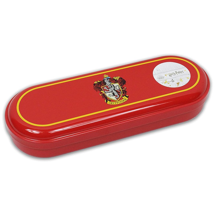 Piornik metalic Harry Potter Gryffindor, rosu, set pentru scoala