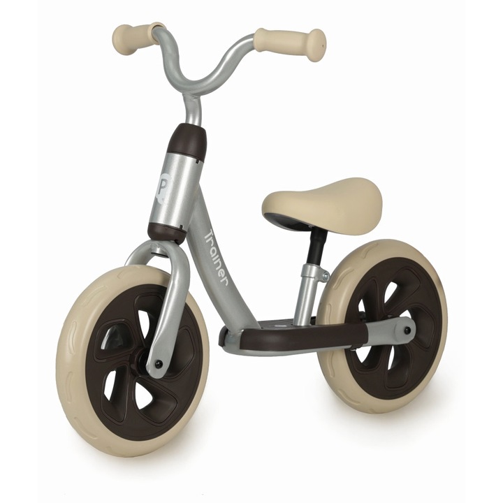 Qplay Trainer futóbicikli, ezüst, 2-4 év, 10" kerekek, acél váz