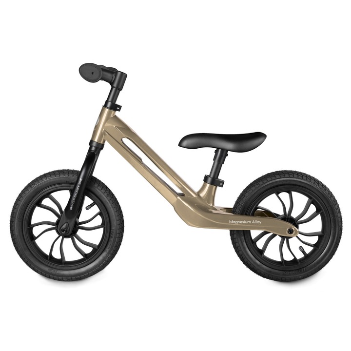 Qplay Racer futóbicikli, 12" kerekek, magnéziumötvözet váz, állítható, 2-4 év, Platina