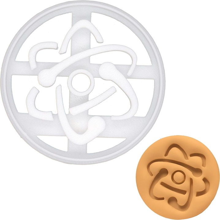 Taietor Fursecuri Atom 6.1cm - 3D Printat, Sigur pentru Masina de Spalat Vase
