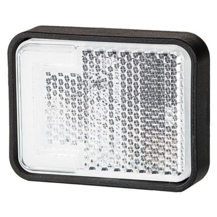 LED лампа за позициониране, бяла 12/24V с рефлектор, Lamiro