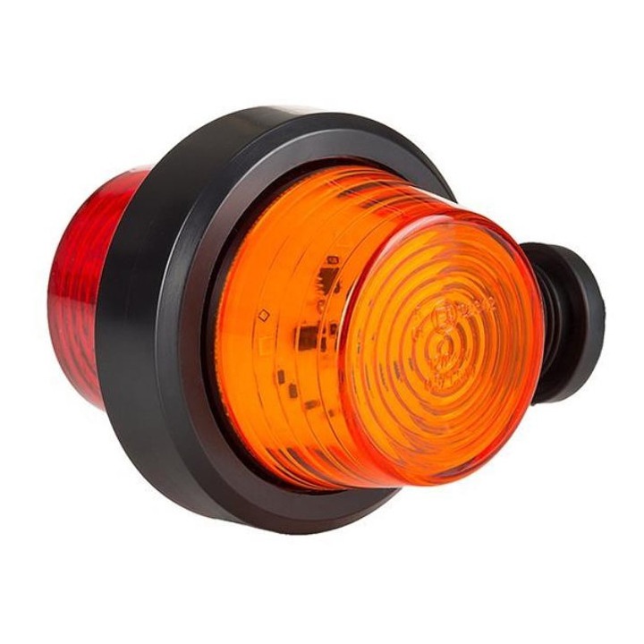 LED сигнална лампа Lamiro, оранжево-червена, 12/24V