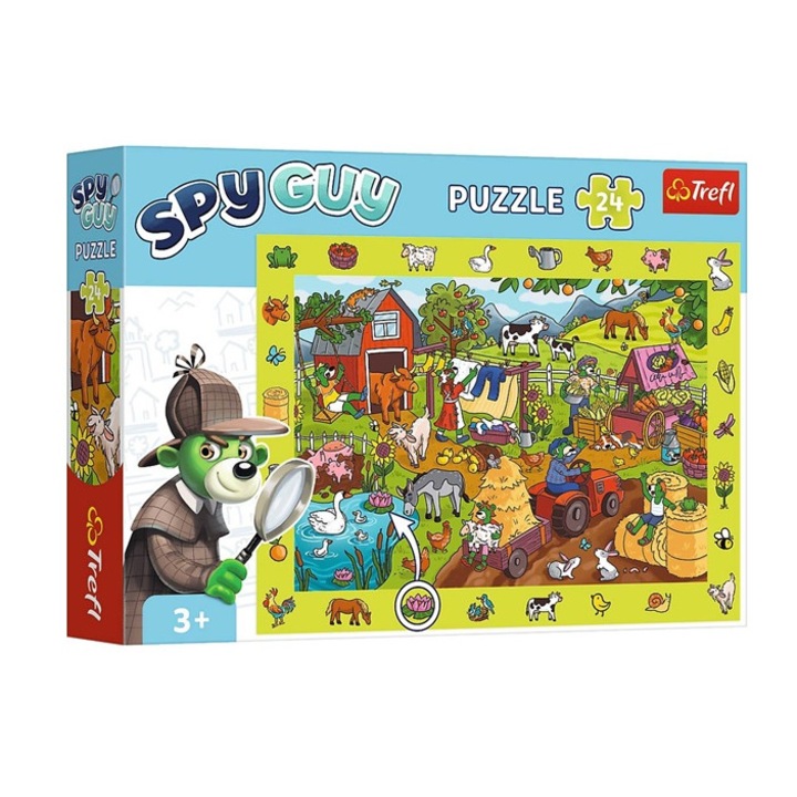 Puzzle 24 megfigyelő SpyGuy - Farm, többszínű