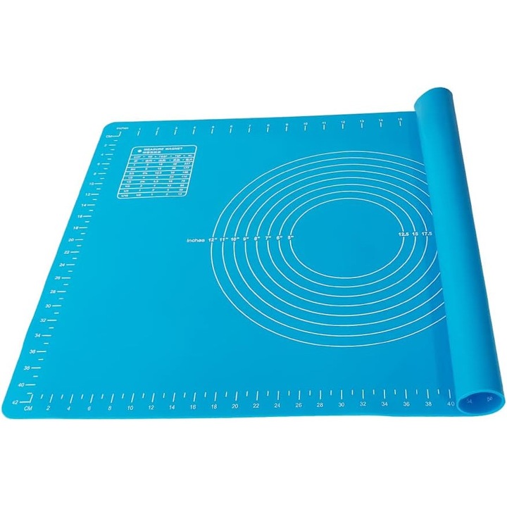 Covoras Silicon Gros 65x45 cm, 1.5 mm, Antiaderent, Non-Alunecare, Albastru