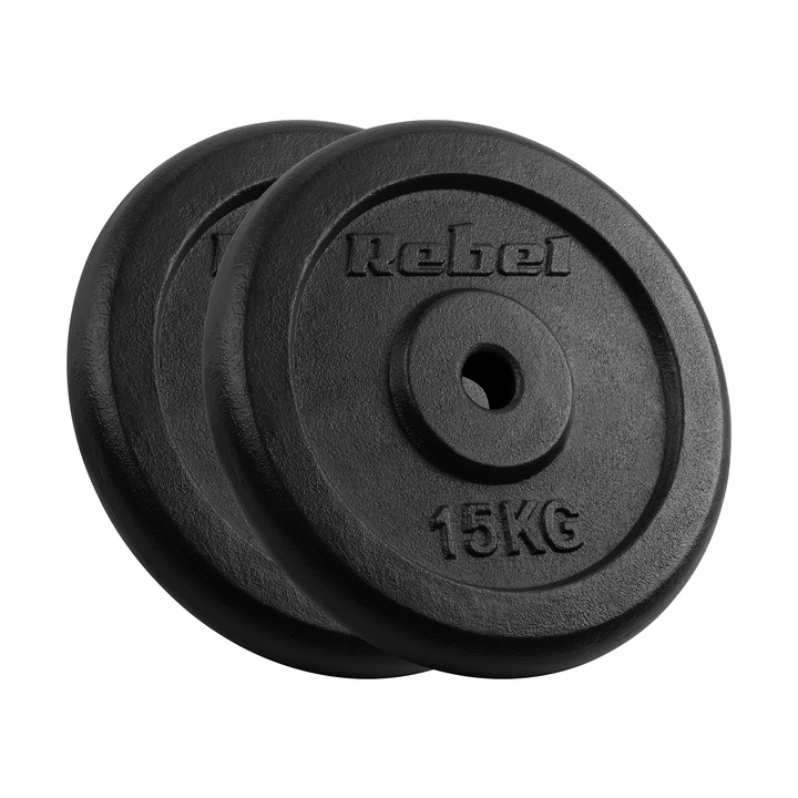 Set greutati REBEL ACTIVE 2x15kg, 31mm, 310mm, 30kg