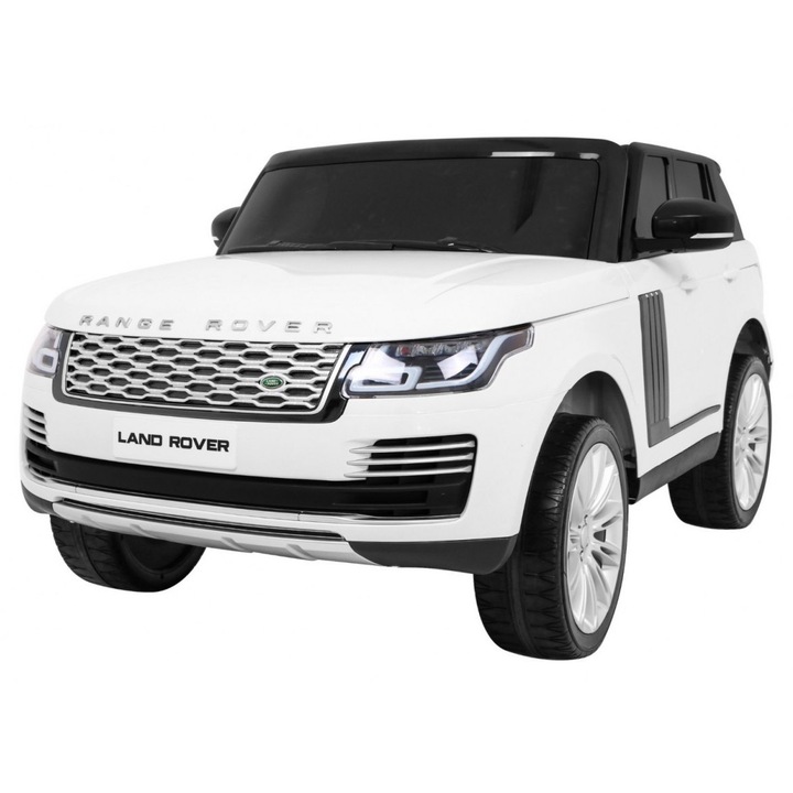 Masinuta electrica Range Rover HSE, 2 locuri, alb, cu telecomanda si panou audio, 147x90x65cm