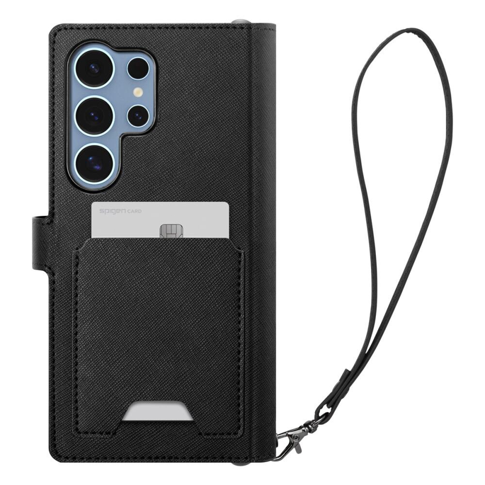 Husa Protectie Compatibila cu Wallet S (ACS09124), Spigen, Samsung Galaxy S25 Ultra - Black