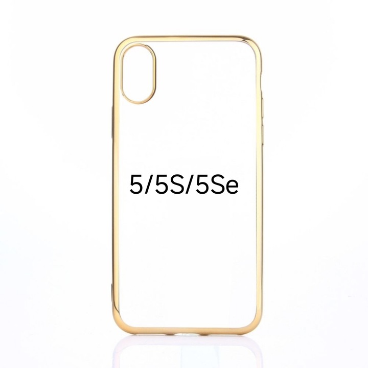 Husa de Silicon Hybrid pentru Iphone 5 / 5S / 5SE Auriu