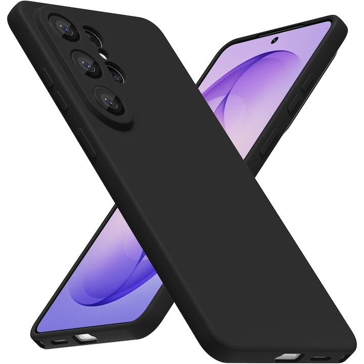 Husa pentru Samsung Galaxy S26 Ultra Daden® Silicon, Ultra Slim, Protectie sporita, Antisoc, Calitate Premium, Interior de microfibra, Negru