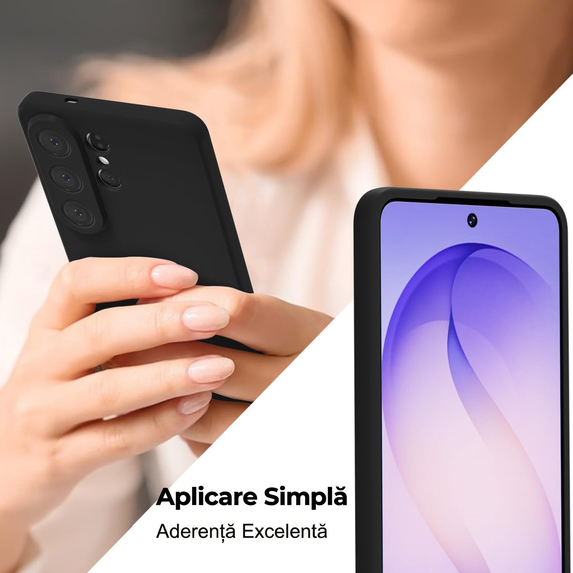 Husa pentru Samsung Galaxy S26 Ultra Daden® Silicon, Ultra Slim, Protectie sporita, Antisoc, Calitate Premium, Interior de microfibra, Negru