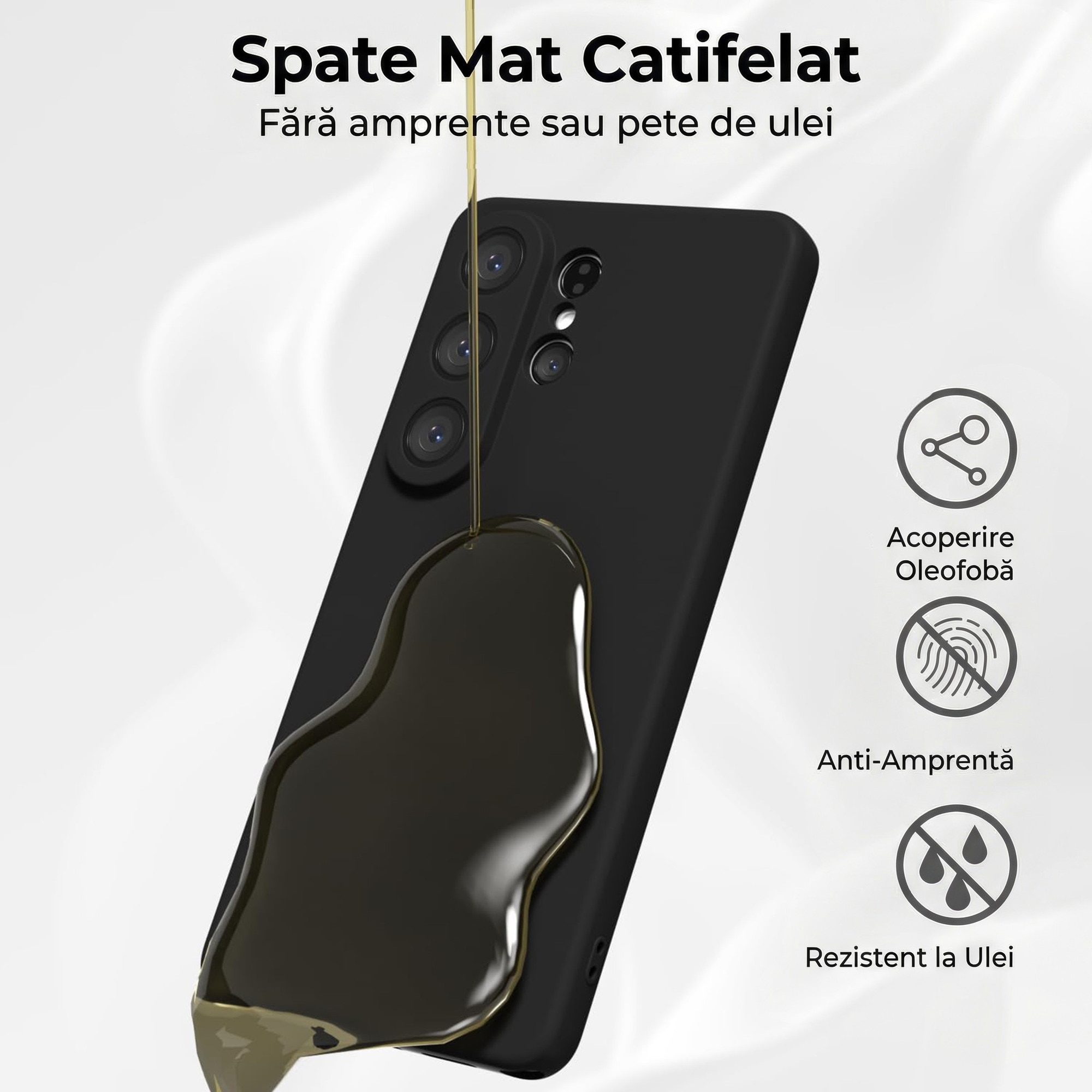 Husa pentru Samsung Galaxy S26 Ultra Daden® Silicon, Ultra Slim, Protectie sporita, Antisoc, Calitate Premium, Interior de microfibra, Negru