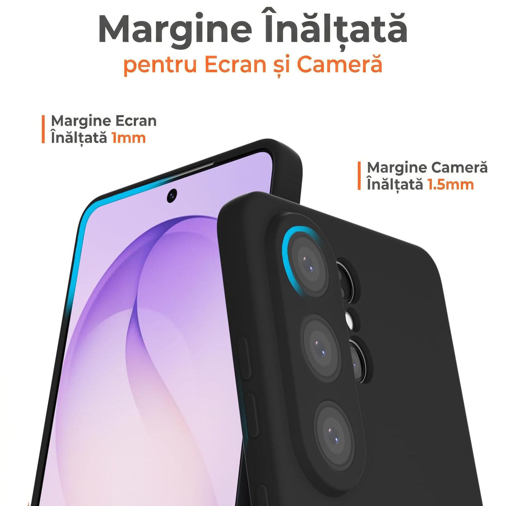 Husa pentru Samsung Galaxy S26 Ultra Daden® Silicon, Ultra Slim, Protectie sporita, Antisoc, Calitate Premium, Interior de microfibra, Negru