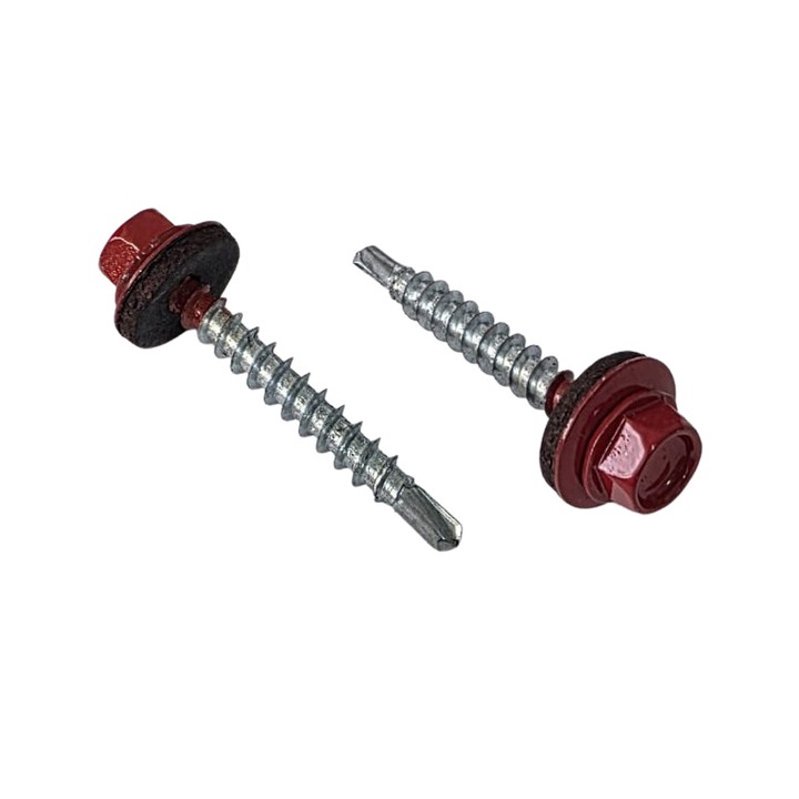 Holsurub autoforant cap hexagonal, rosu, 4.8 x 38 mm, 300 buc