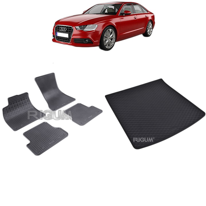 Set Covorase Auto Si Tavita Portbagaj AUDI A6 C7 din 03.2011 - 05.2018, caroserie sedan