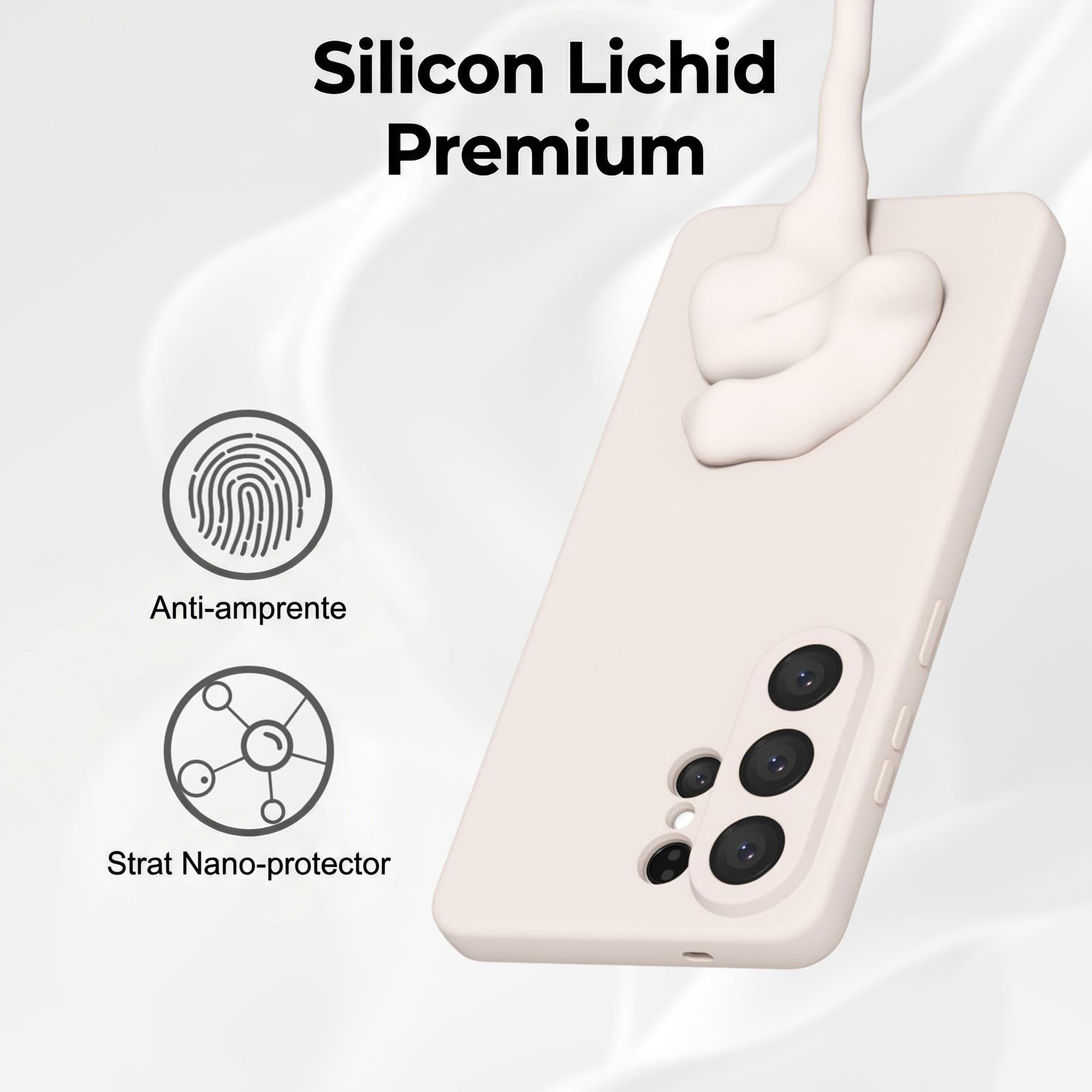 Husa pentru Samsung Galaxy S26 Ultra Daden® Silicon, Ultra Slim, Protectie sporita, Antisoc, Calitate Premium, Interior de microfibra, Roz pudra