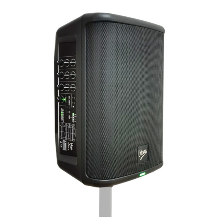 VTONE ALPHA 8 aktív hangfal, 8", 95W, Bluetooth, fekete, 27x28x40cm