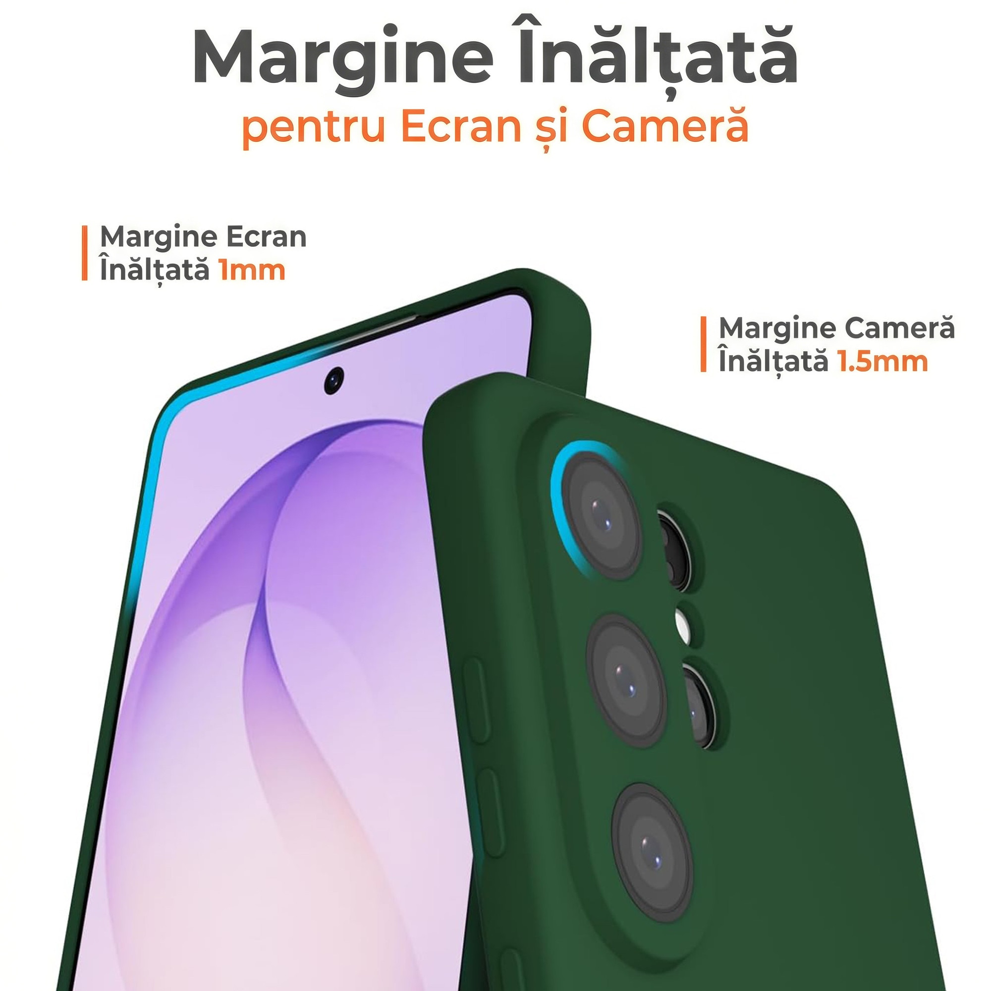 Husa pentru Samsung Galaxy S26 Ultra Daden® Silicon, Ultra Slim, Protectie sporita, Antisoc, Calitate Premium, Interior de microfibra, Verde