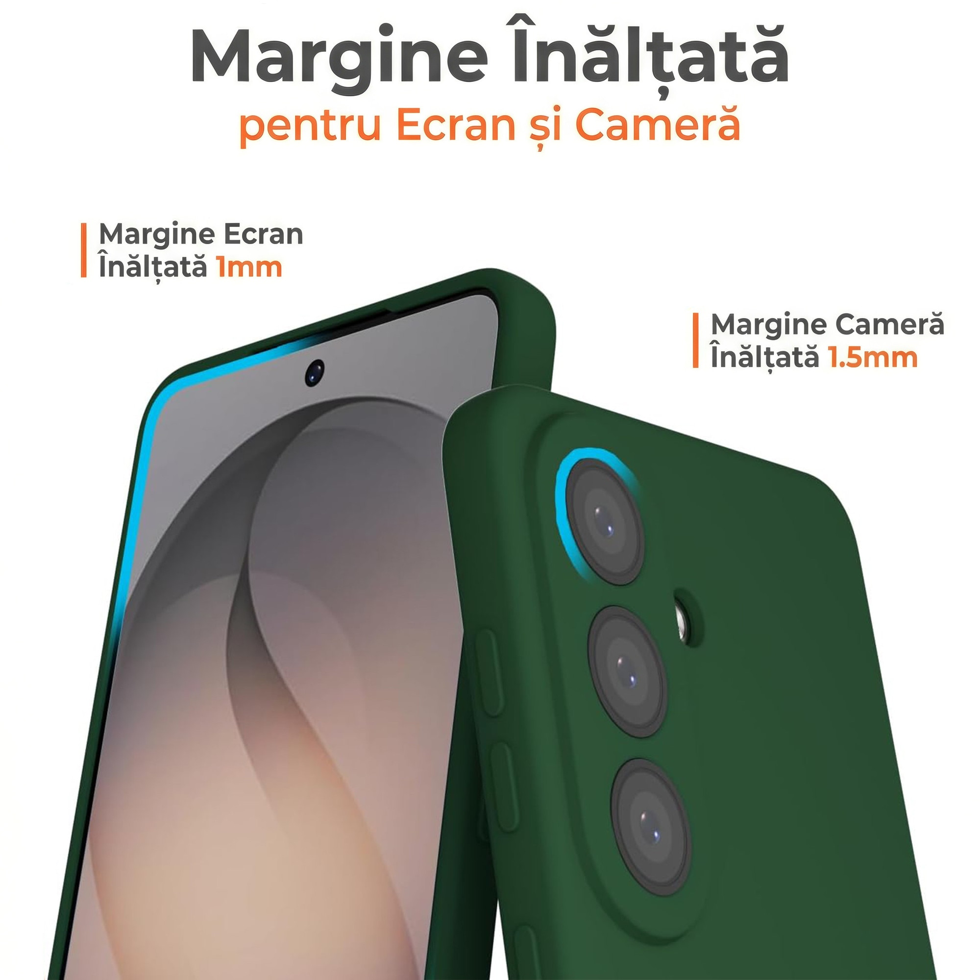 Husa pentru Samsung Galaxy S26 Daden® Silicon, Ultra Slim, Protectie sporita, Antisoc, Calitate Premium, Interior de microfibra, Verde