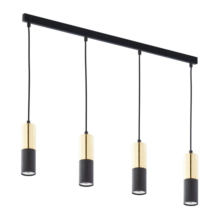 Lustra TK Lighting, model 4367, negru/auriu