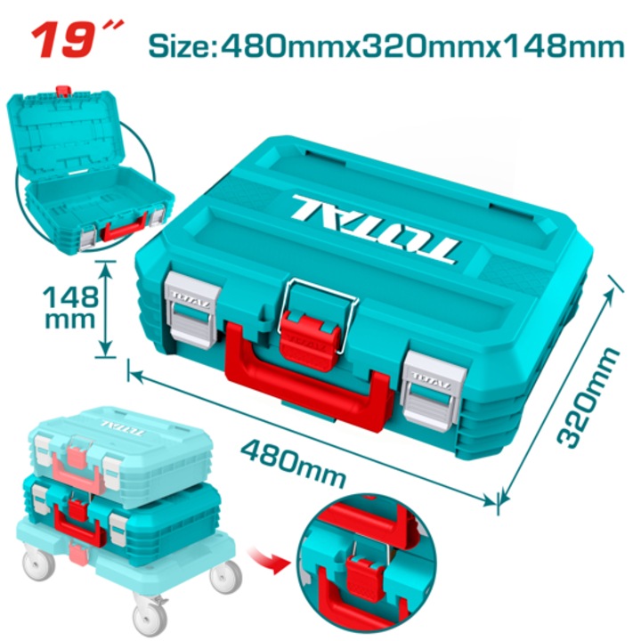 Cutie de scule TOTAL, 480 x 320 x 148 mm