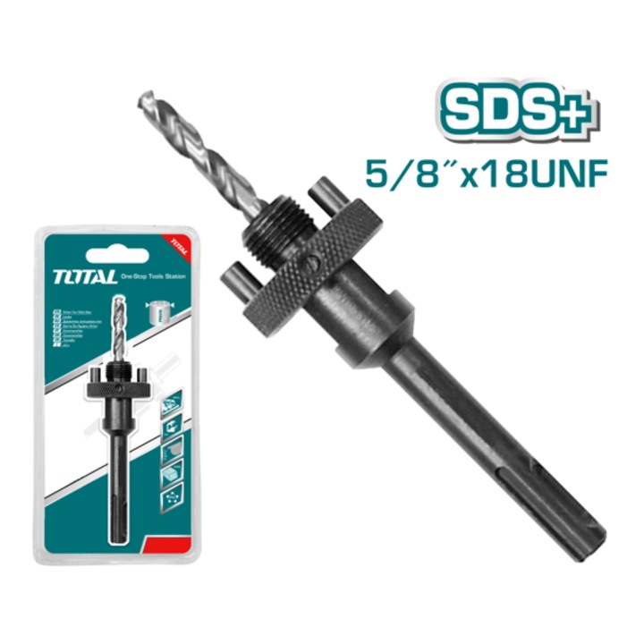 Adaptor pentru ferastrau cilindric TOTAL, 5/8", Ø 32 - 200 mm