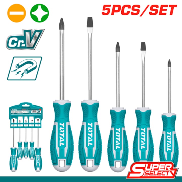Set surubelnite TOTAL, CrV, SL, PH, 5 buc