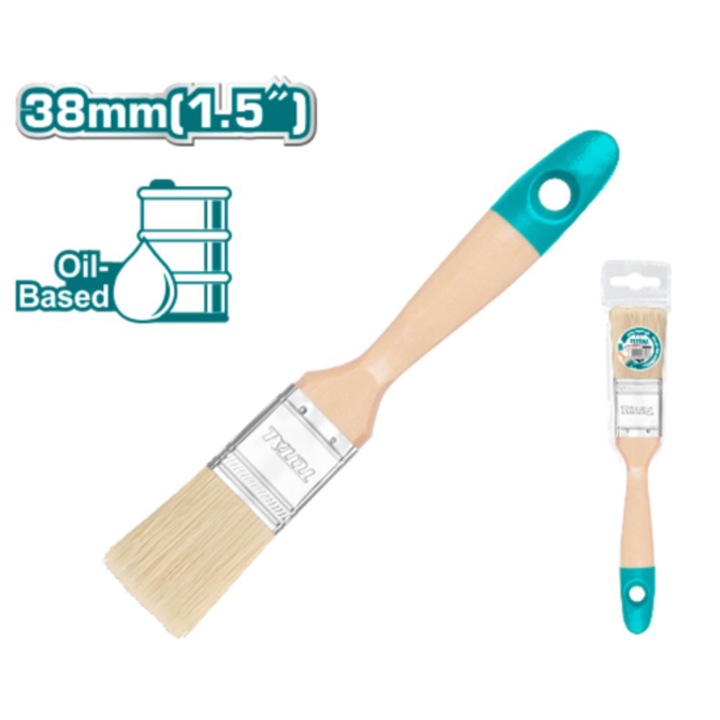 Pensula cu maner de lemn TOTAL, 38 x 44 mm